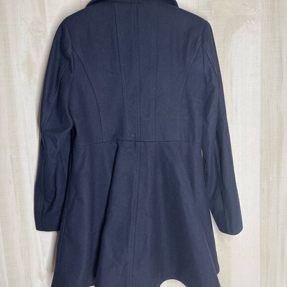 Liz Claiborne navy wool‎ double breasted coat, size large - Picture 13 of 15